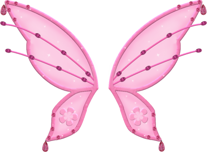 pink fairy wings clipart