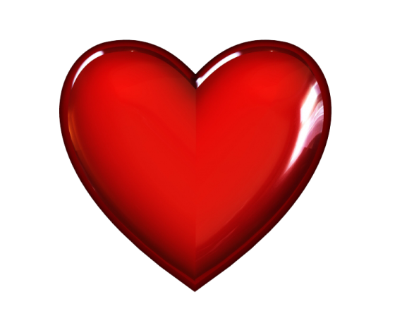 a red heart on a white background