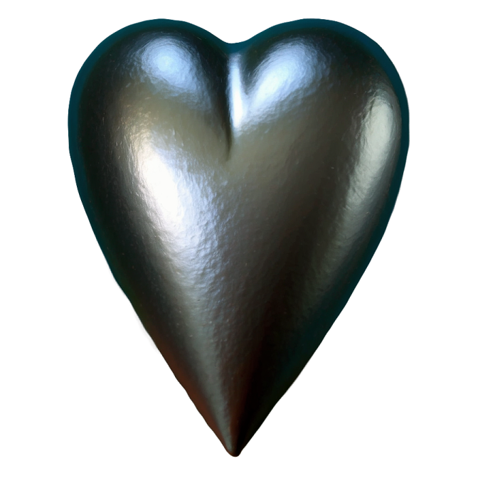 a heart shaped chocolate on a white background