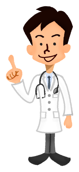 a cartoon doctor with a thumbs up