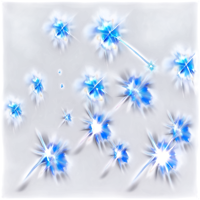 a bunch of blue and white fireworks