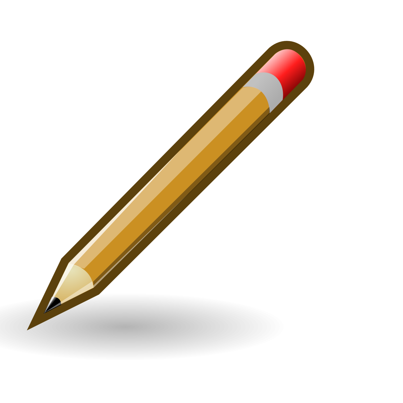 a pencil icon on a white background