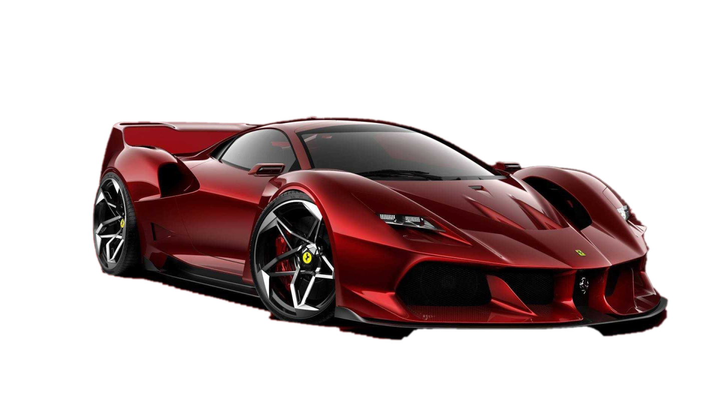 a red sports car on a white background