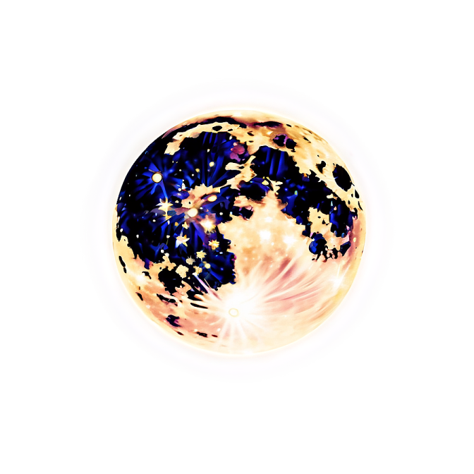 an image of the moon with stars in it
