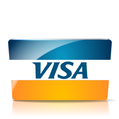 a visa card on a white background