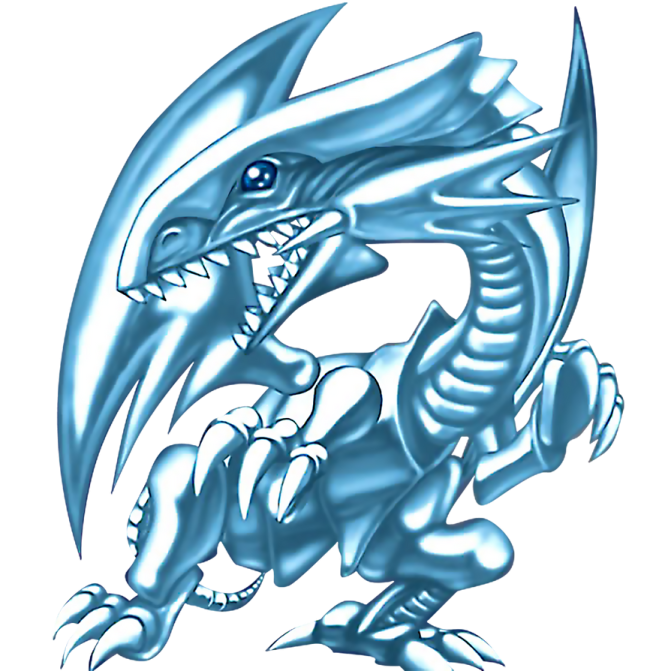 a drawing of a blue and white dragon