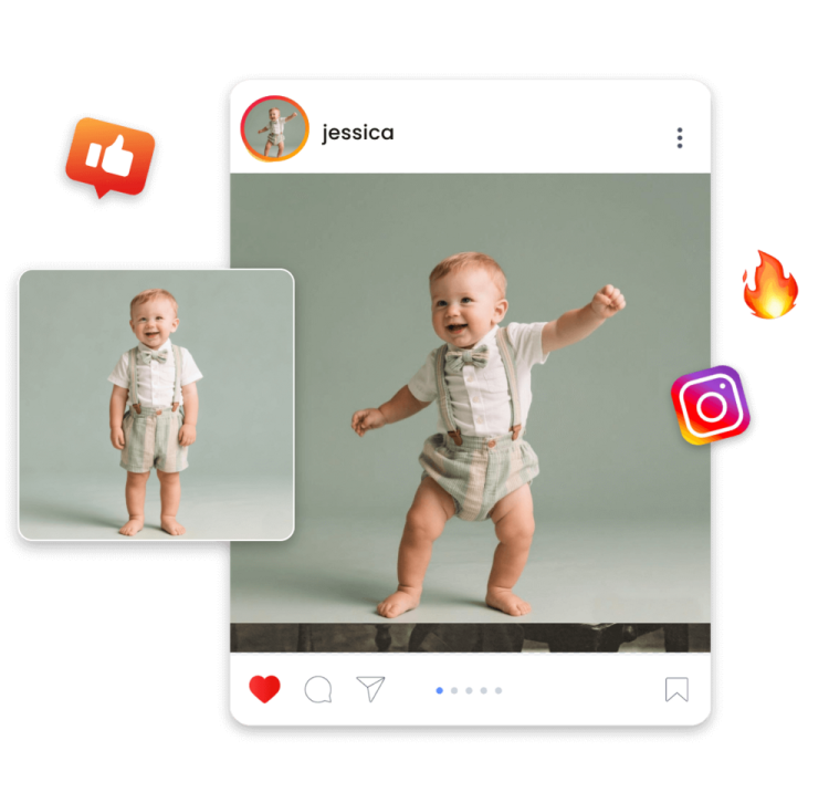 an image of a baby in a white rom
