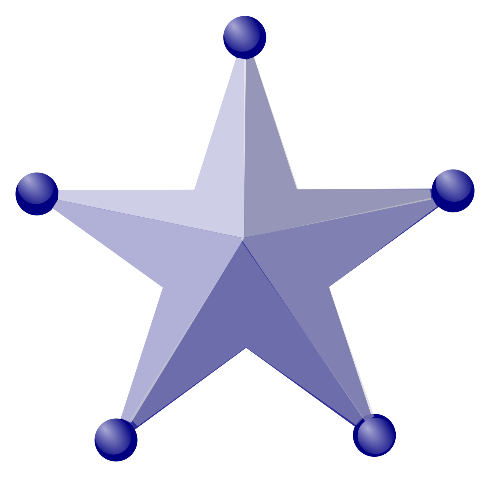 a blue star on a white background