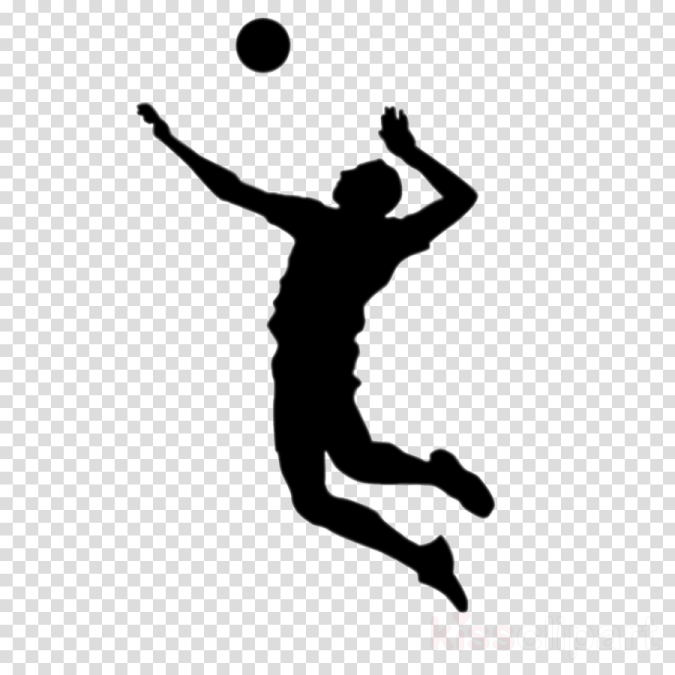 a silhouette of a basketball player jumping to hit the ball