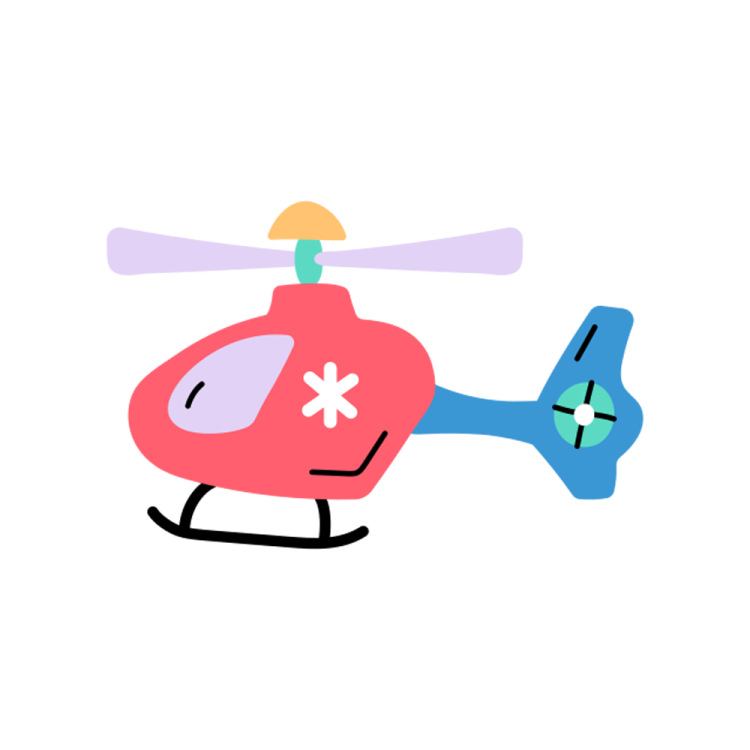 a helicopter with a propeller on it