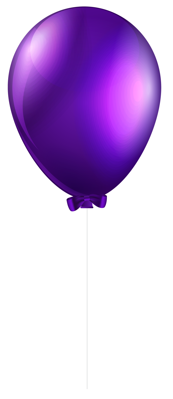a purple balloon on a white background