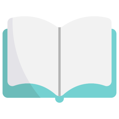 an open book on a white background