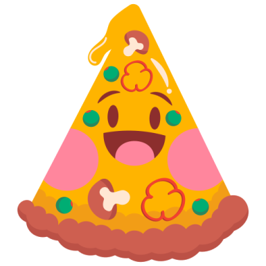 a slice of pizza with different toppings on it