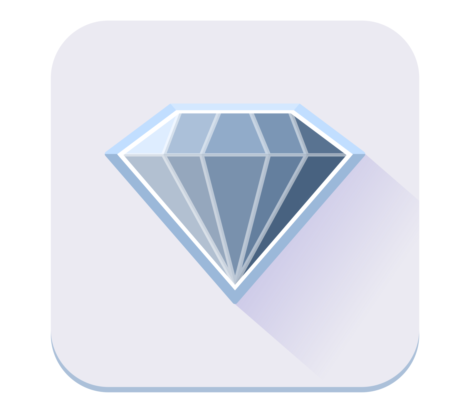 a diamond on a white background