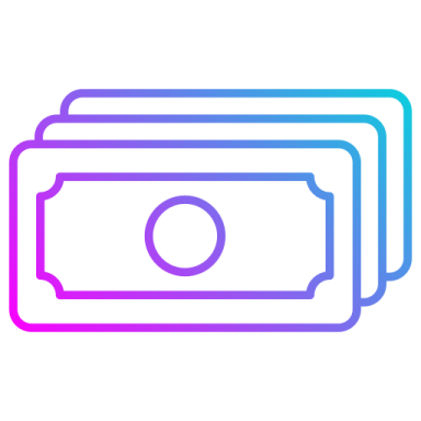 a stack of money icon