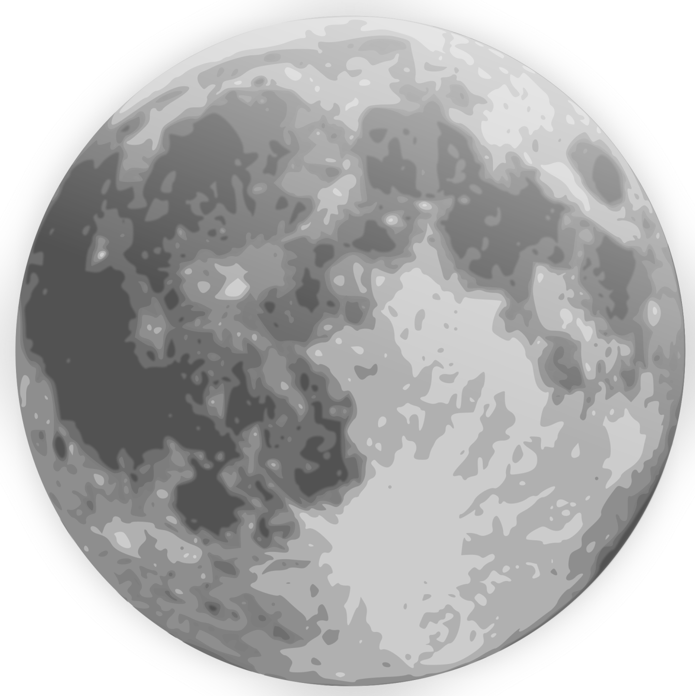 a full moon on a white background