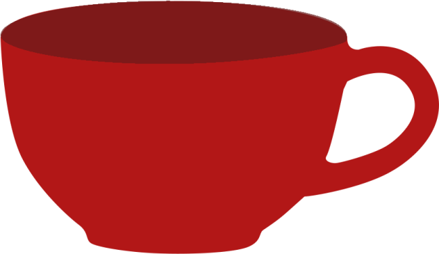 a red cup on a white background