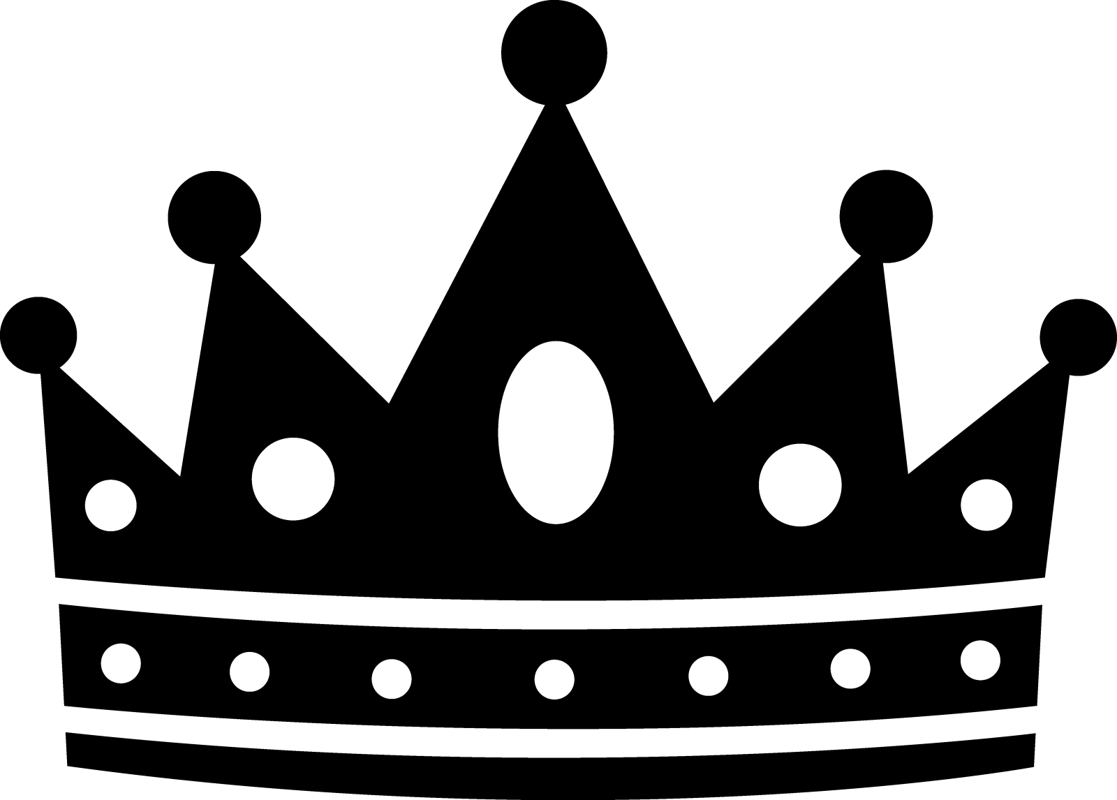 a black crown on a white background