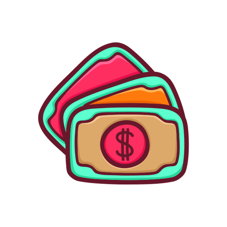a wallet with a dollar sign on it