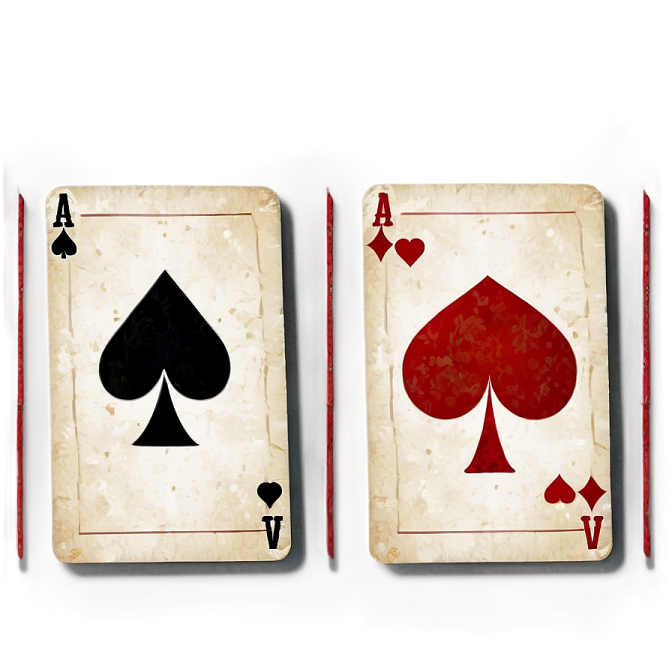 two playing cards on a white background