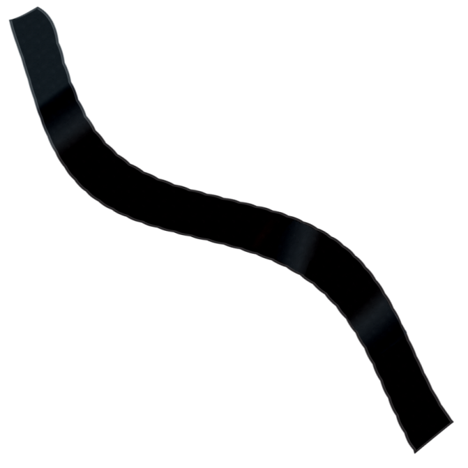 a black plastic handle on a white background