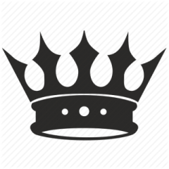 a black crown on a white background