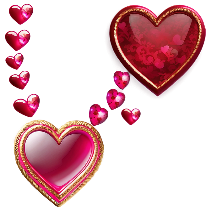 a heart with many hearts floating out of it