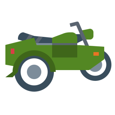 a green motorcycle on a white background