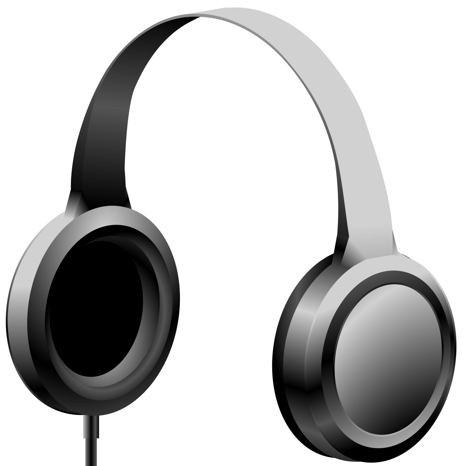 a pair of headphones on a white background