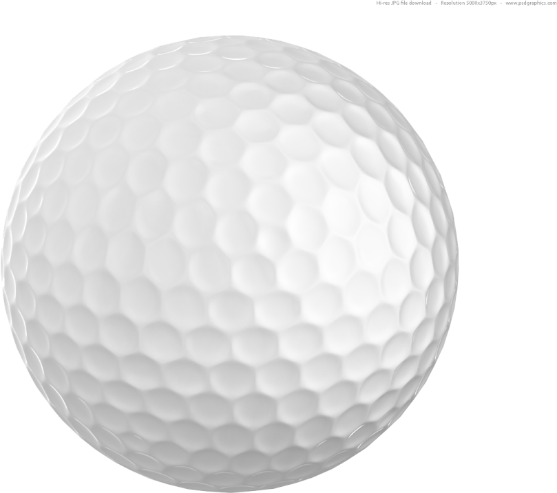 a golf ball on a white background