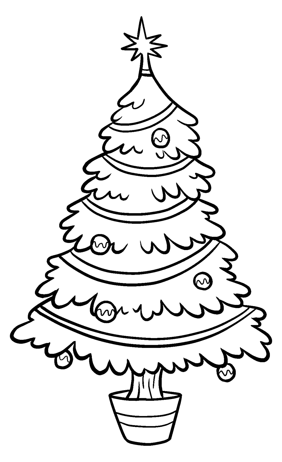 christmas tree coloring pages