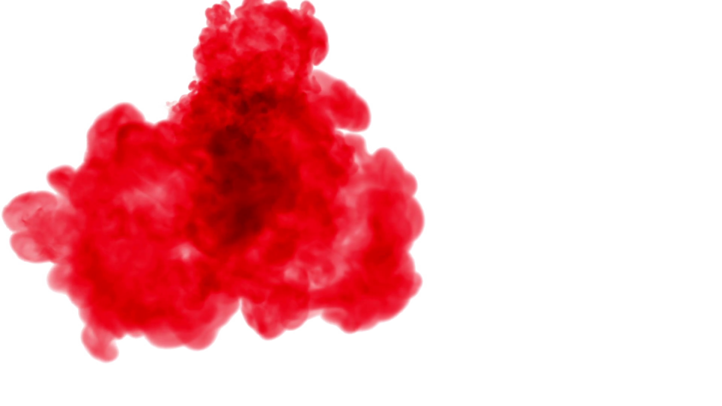 a red cloud of smoke on a white background
