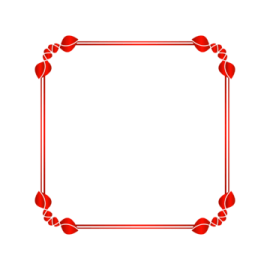 a red frame with hearts on it