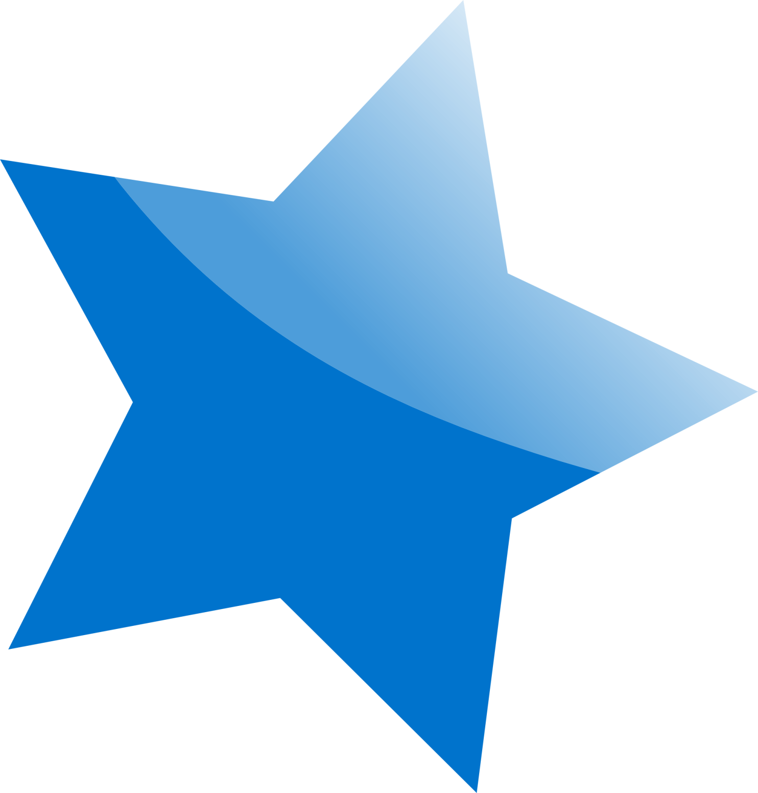 a blue star with white background