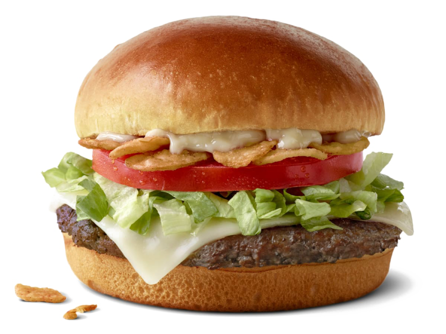 a hamburger on a white background