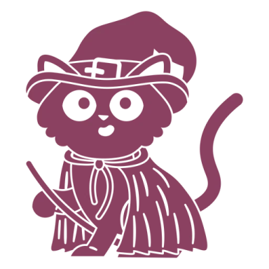 an illustration of a cat wearing a hat and scarf