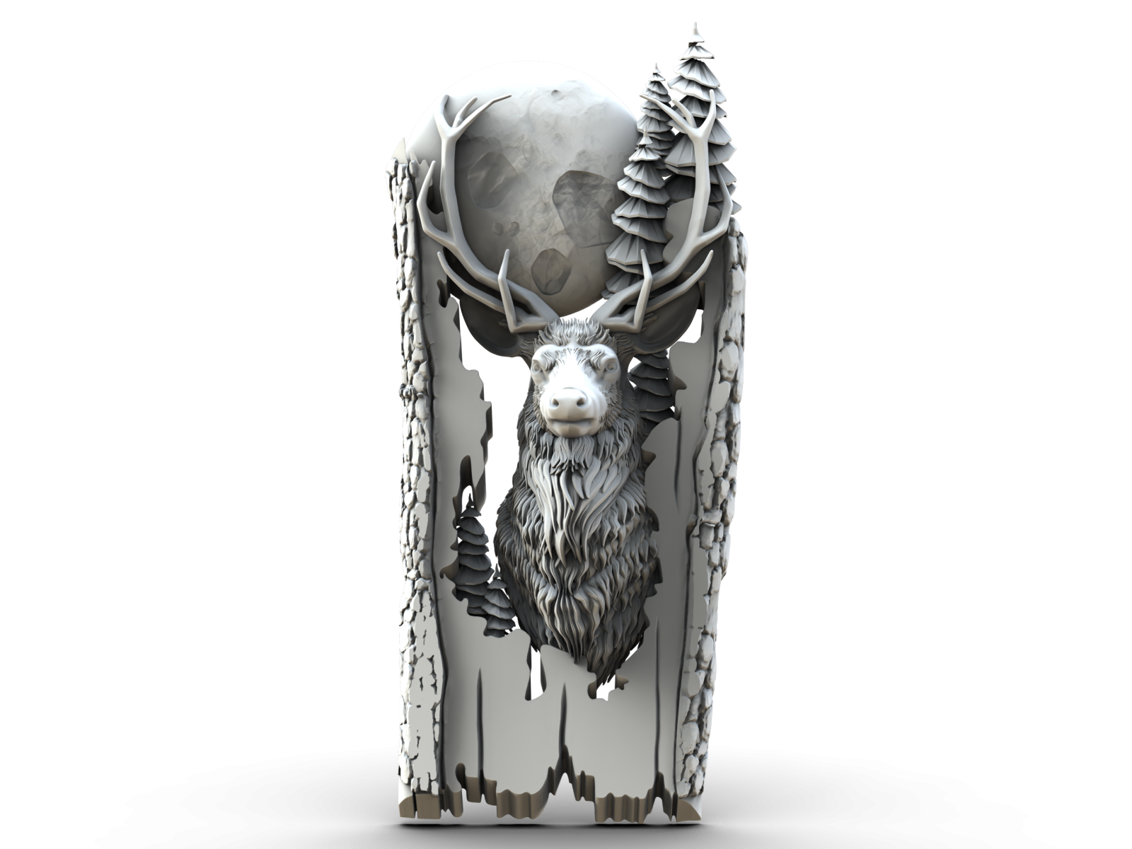 a sculpture of an animal with horns on it's back