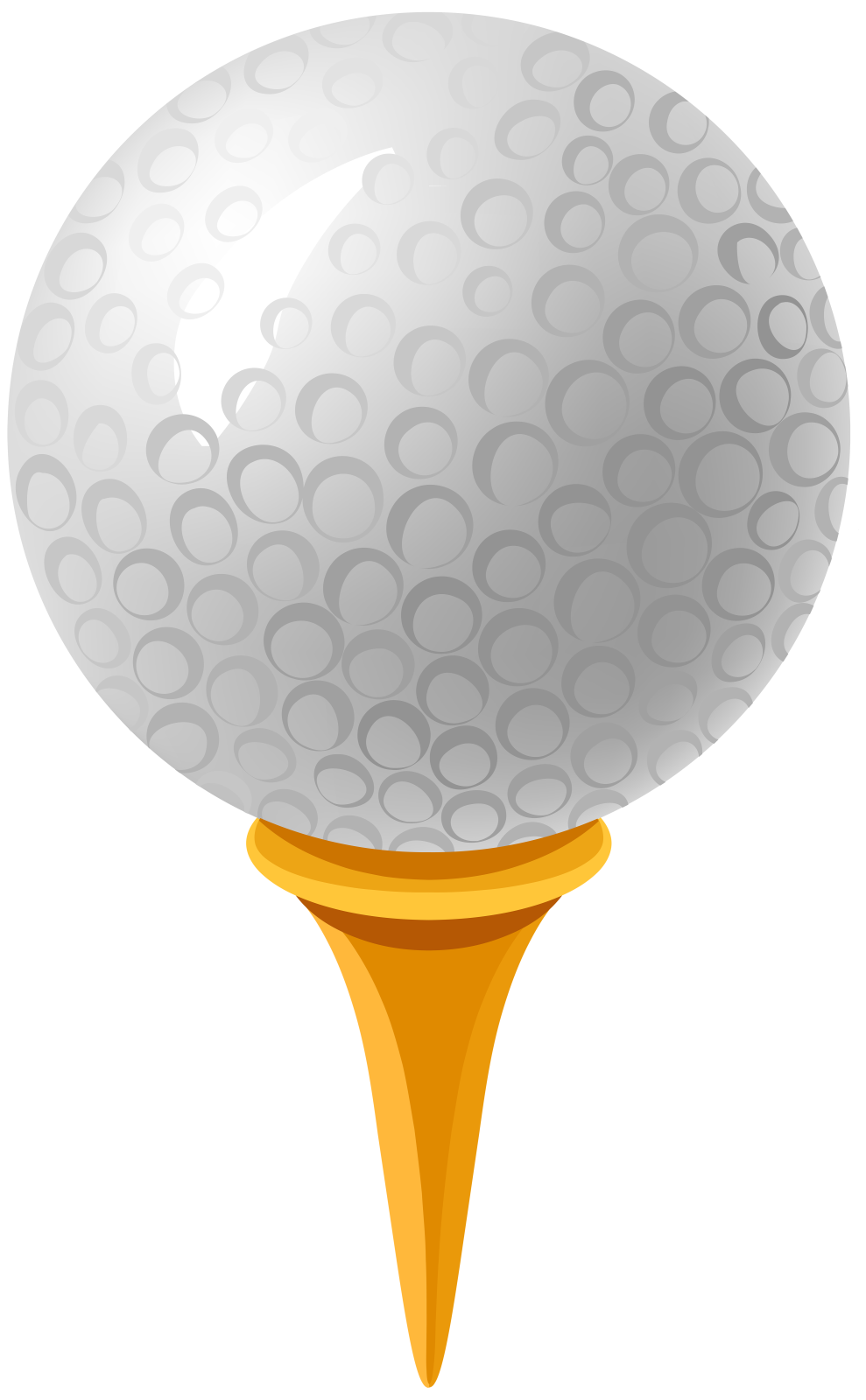 a golf ball on top of a tee