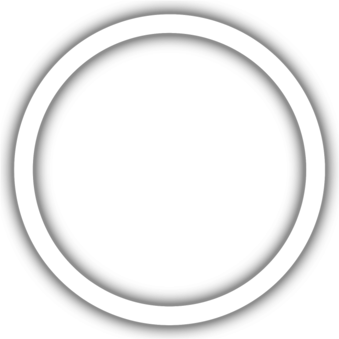 a white circle with a shadow on it