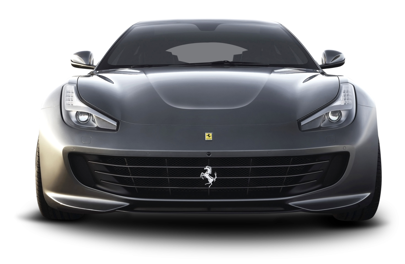 a black ferrari sports car on a white background