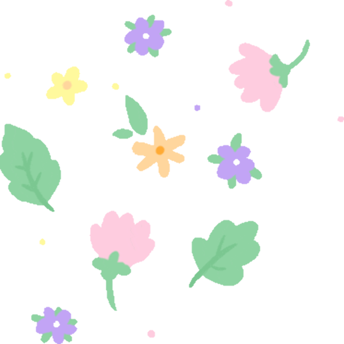 a bunch of flowers on a white background