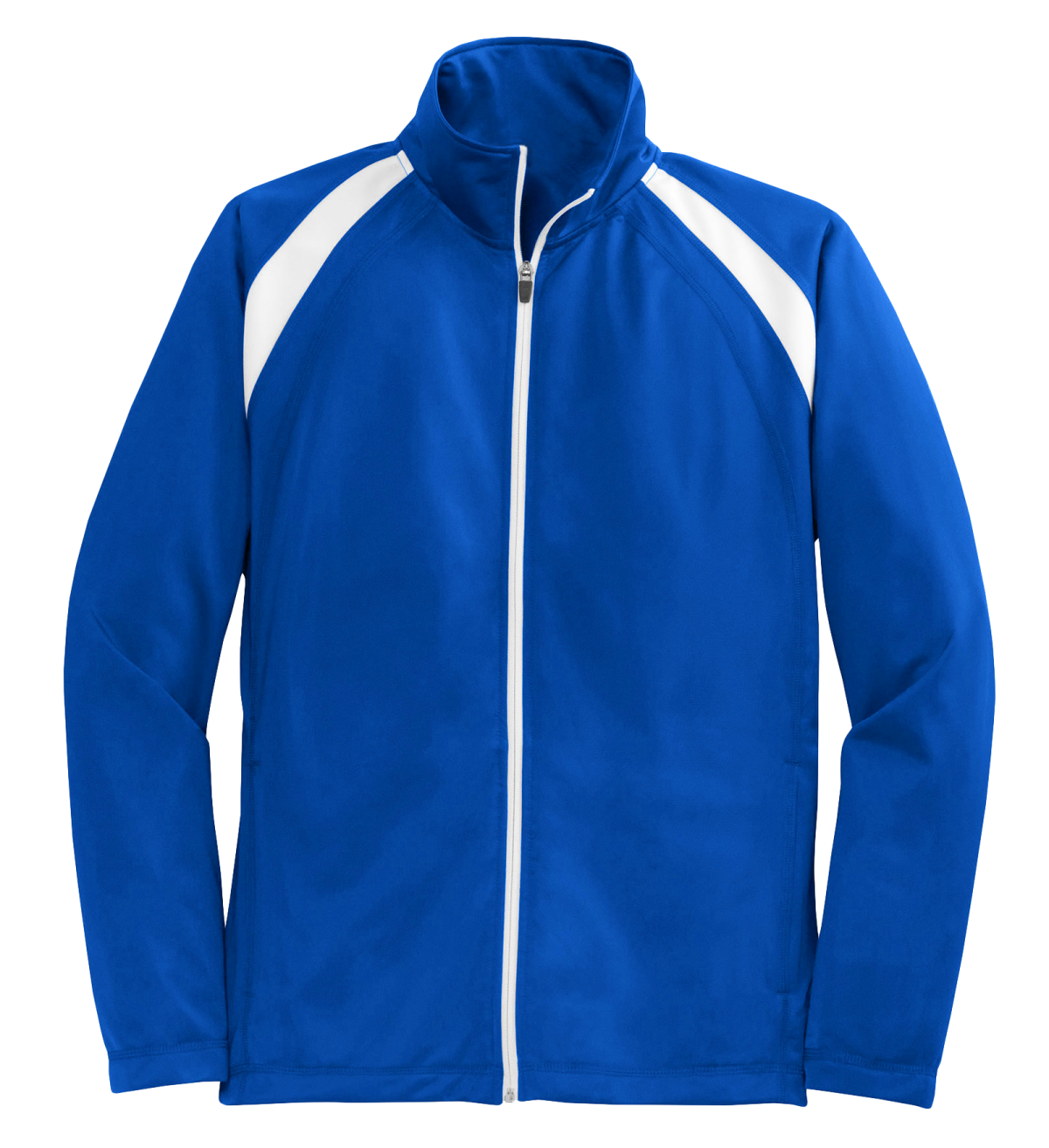 an image of a royal blue and white jacket