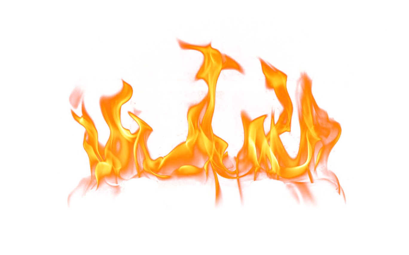 fire flames on a white background