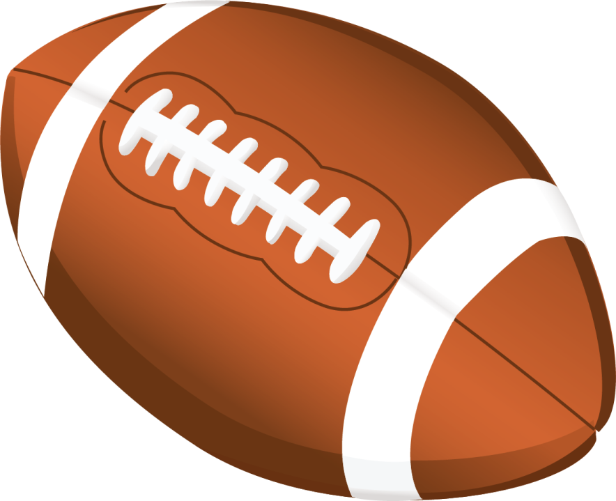 a football ball on a white background