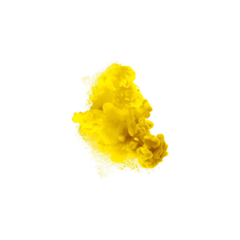 a yellow substance on a white background