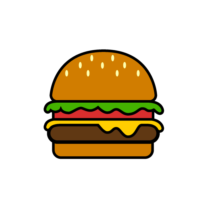 a hamburger on a white background
