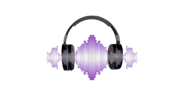 a pair of headphones on a white background