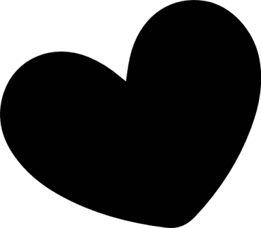a black heart on a white background