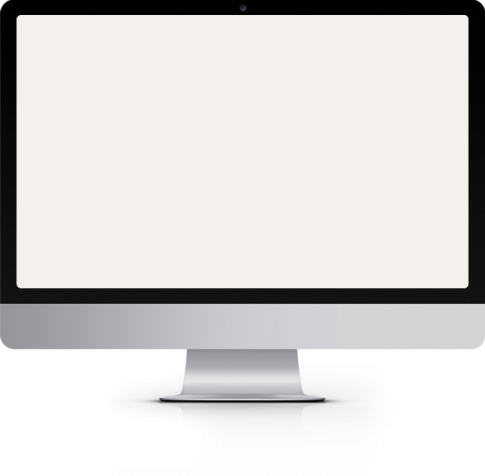 a computer monitor with a blank screen