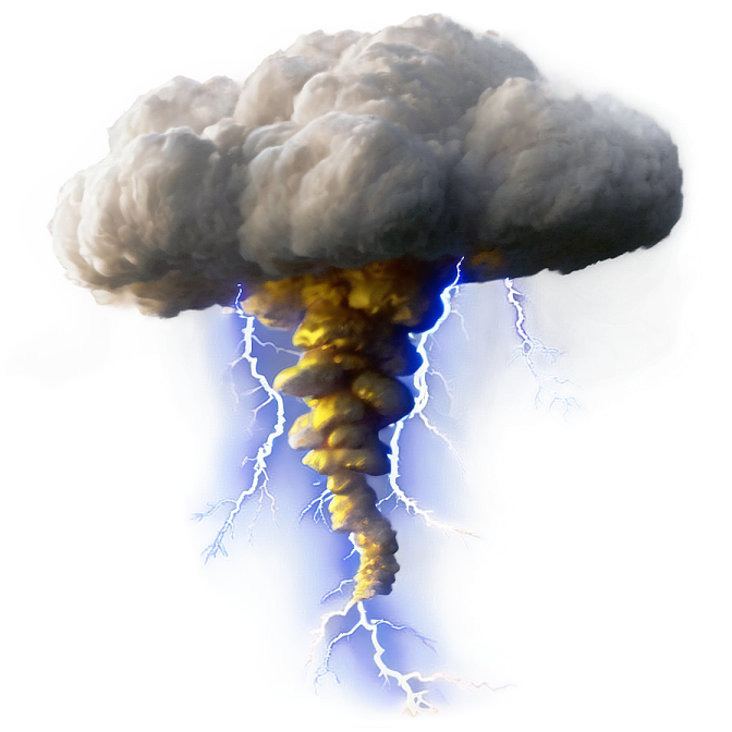 a cloud with lightning coming out of it